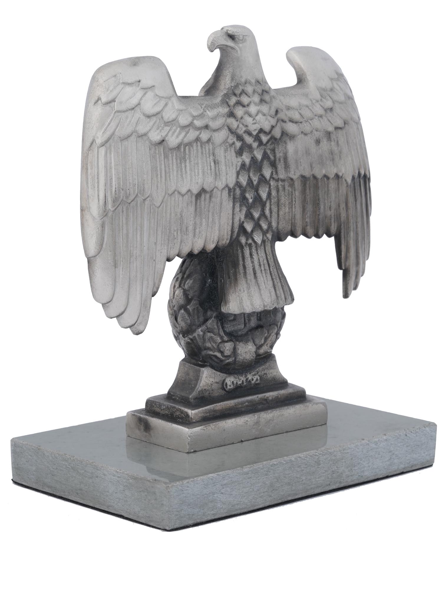 NAZI GERMAN STEEL NUREMBERG DESK EAGLE FIGURE PIC-1